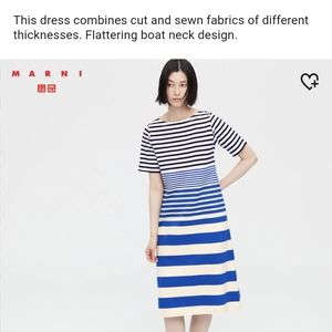 Uniqlo x Marni Midi Border Dress Stripe (S)